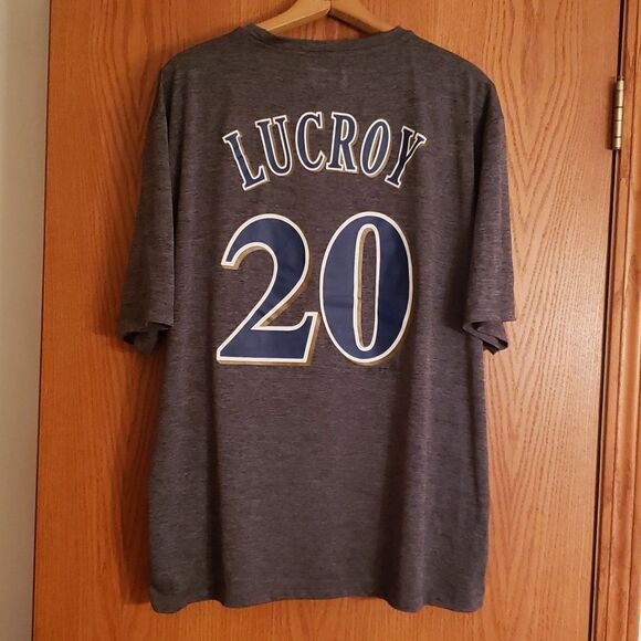 Majestic Milwaukee Brewers Jonathan Lucroy 20 CoolBase T-Shirt Sz XL - Picture 4 of 7